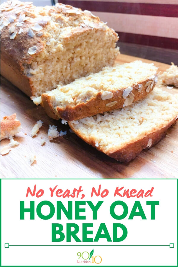 No Knead Honey Oat Bread