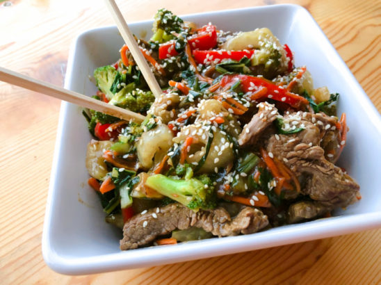 healthy flank steak stir fry