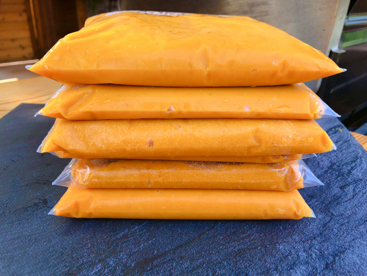 frozen mashed sweet potato packs