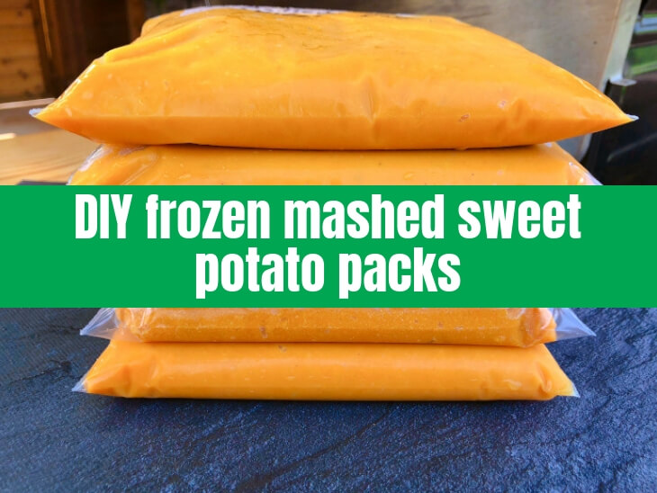 Frozen Mashed Sweet Potato Packs
