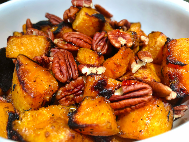 Maple Pecan Grilled Squash