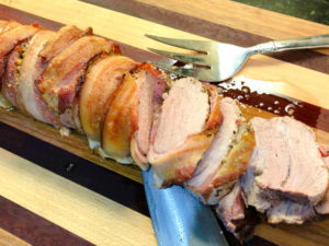 keto bacon-wrapped pork tenderloin