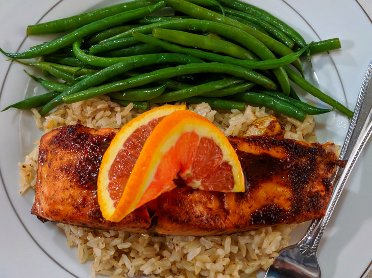 healthy orange salmon