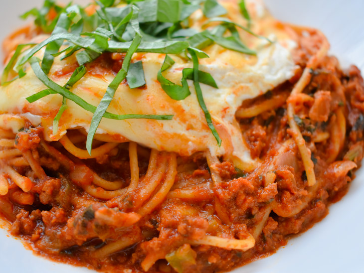 Gluten Free Slow Cooker Baked Spaghetti