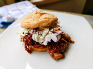 low carb bbq pork sandwich