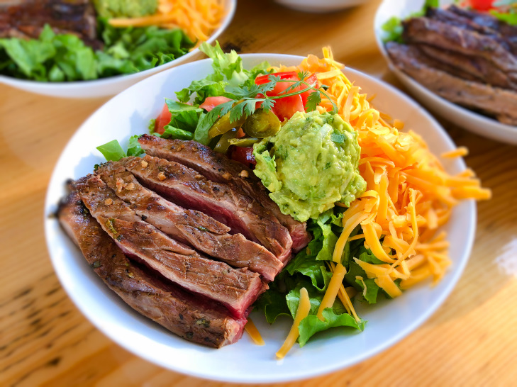 low carb carne asada bowls