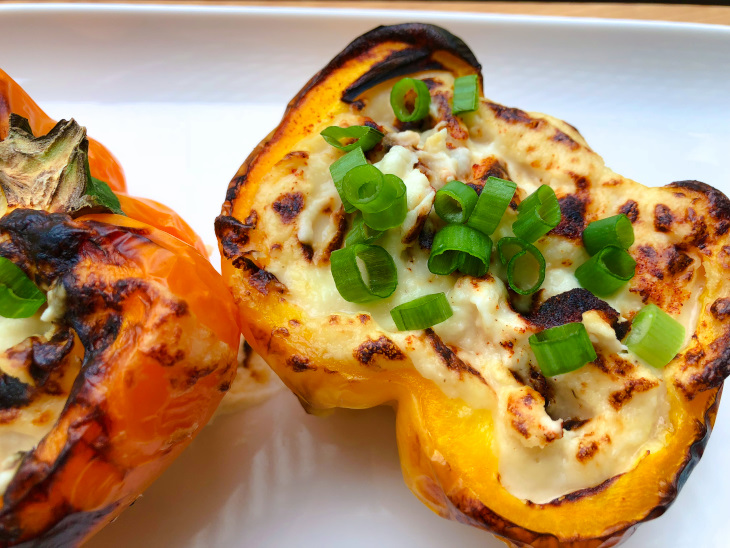 Cauliflower-Stuffed Grilled Bell Peppers