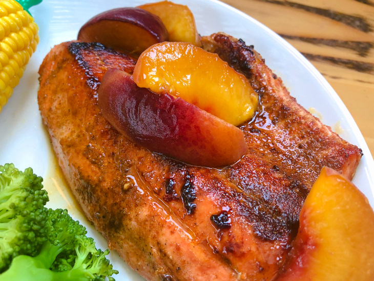 clean eating Peach-Glazed Salmon