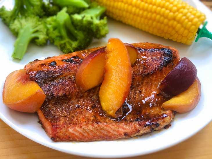 Peach-Glazed Salmon