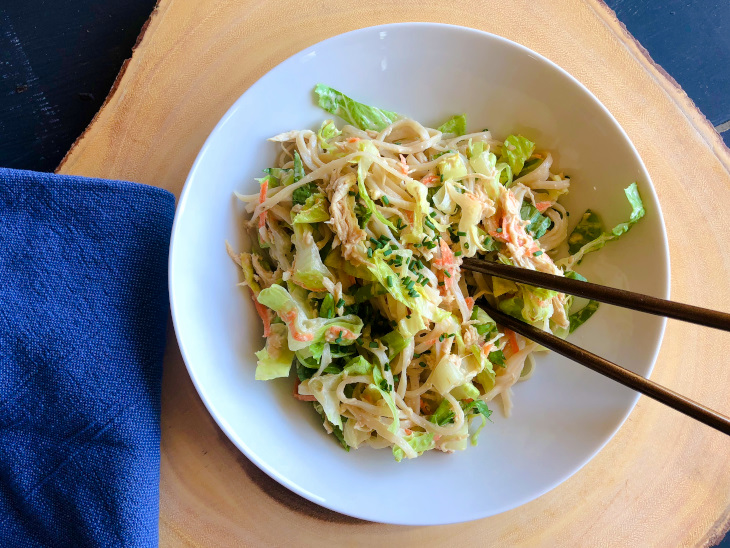easy asian chicken pasta salad