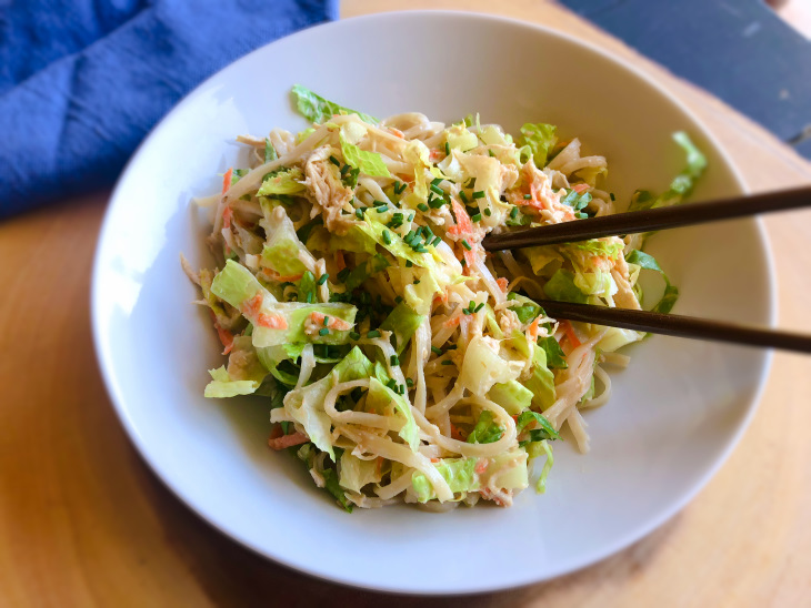 healthy chicken pasta salad