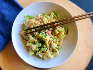 clean eating Asian chicken pasta salad