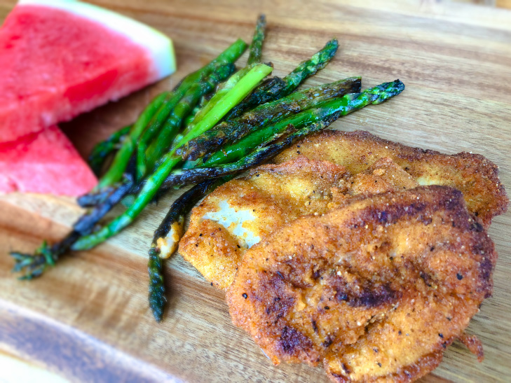 healthy fried fish lunch