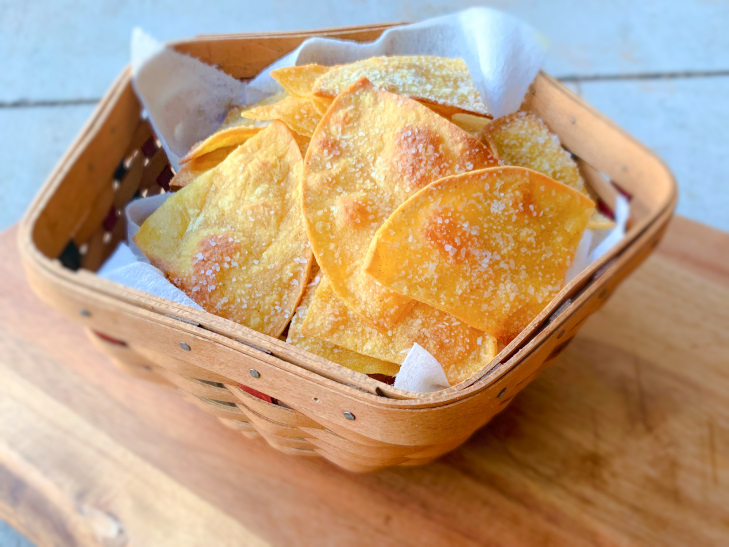 air fryer corn tortilla chips