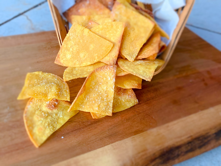 Air Fryer Corn Tortilla Chips