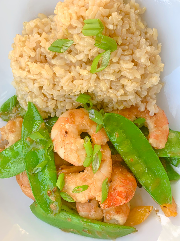 shrimp and snow peas stir fry