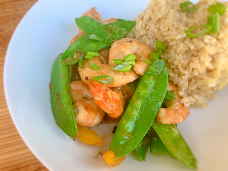 Shrimp and Snow Peas Stir Fry