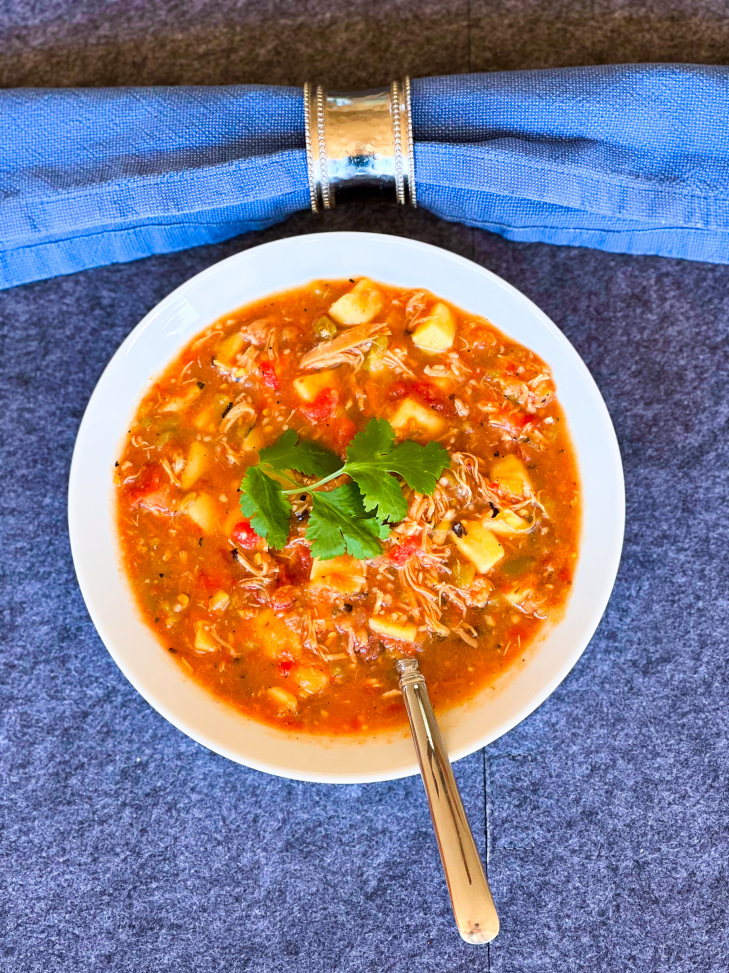 healthy green chile chicken soup