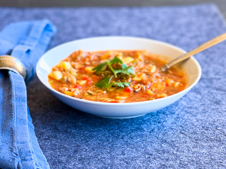 clean eating green chile chicken soup