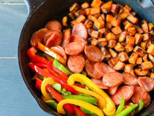 healthy skillet with sausage