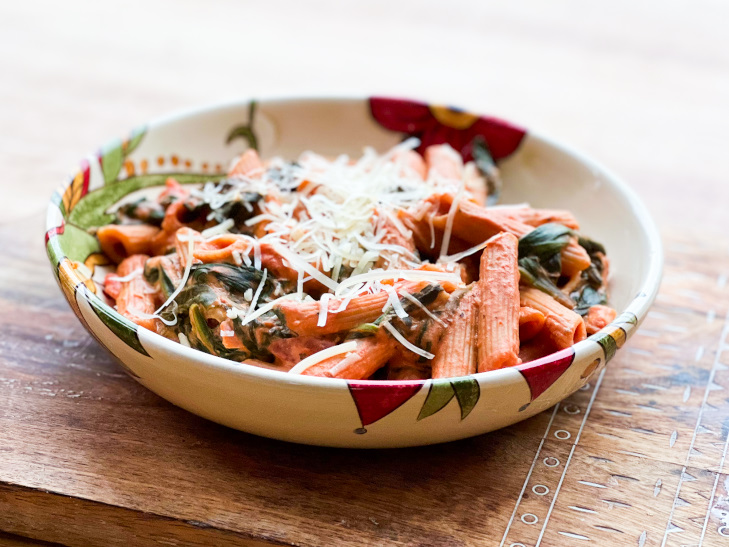 Creamy Tomato Spinach Pasta